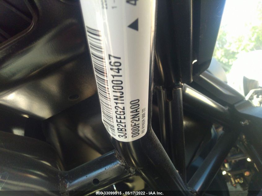 2022 CAN-AM RYKER 3JB2FEG21NJ001467
