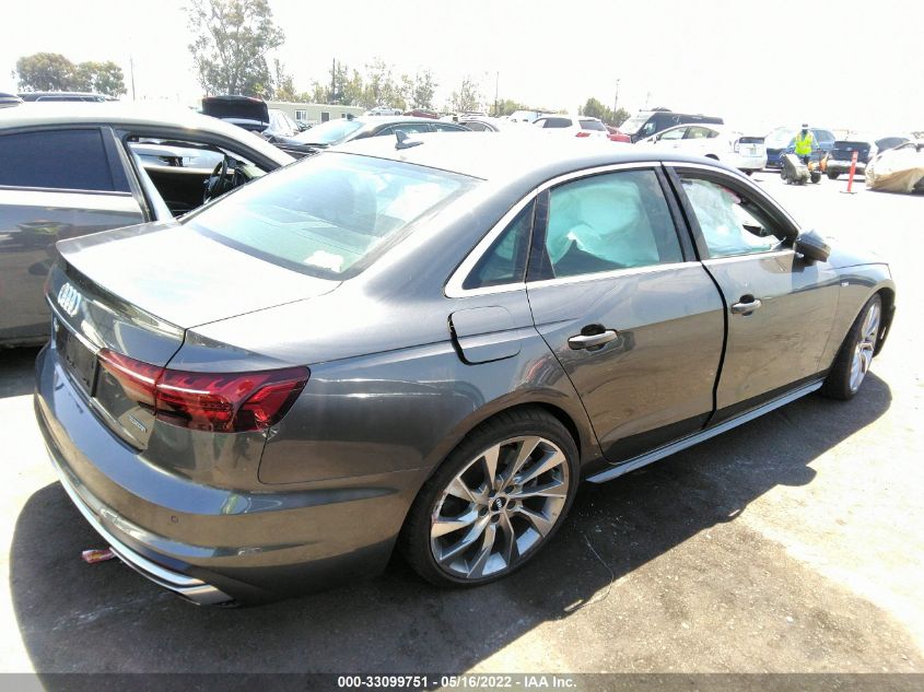 2020 AUDI A4 PREMIUM PLUS WAUENAF46LA059993