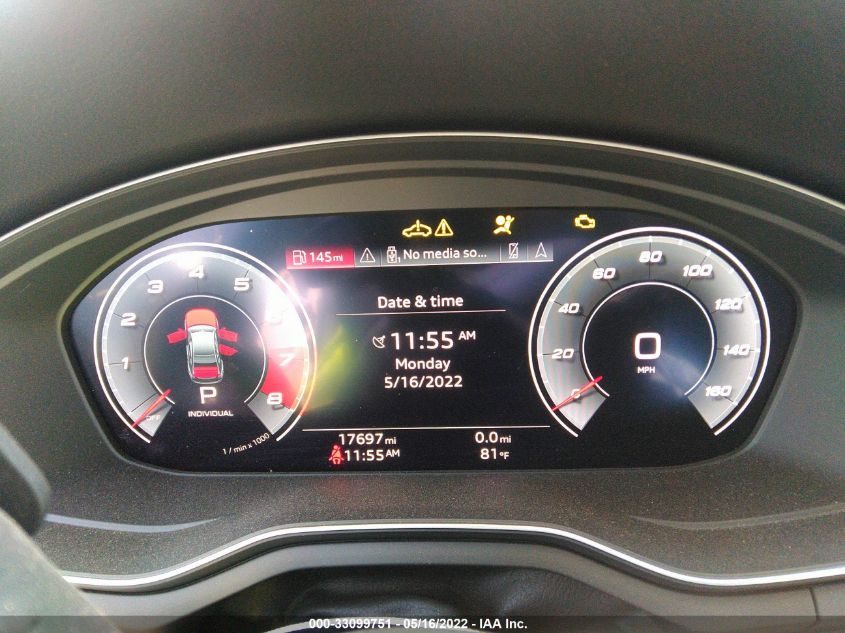 2020 AUDI A4 PREMIUM PLUS WAUENAF46LA059993