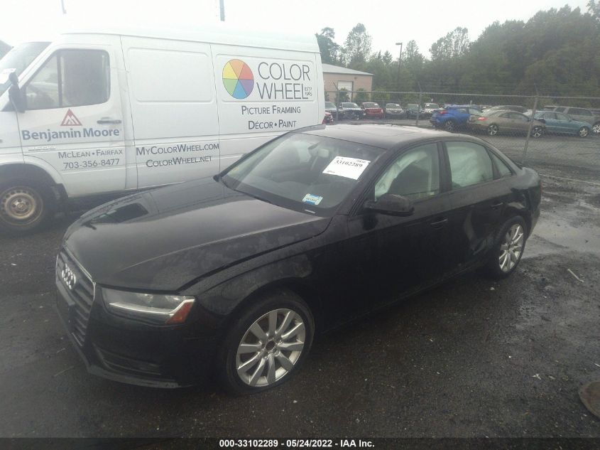 2014 AUDI A4 PREMIUM WAUDFAFL9EN037708