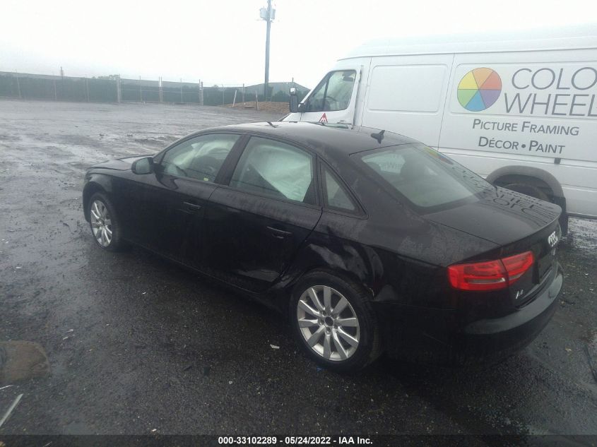 2014 AUDI A4 PREMIUM WAUDFAFL9EN037708