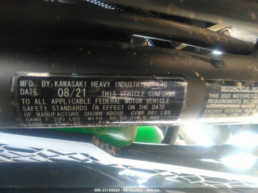 2022 KAWASAKI KL650 F ML5KLEF12NDA08658