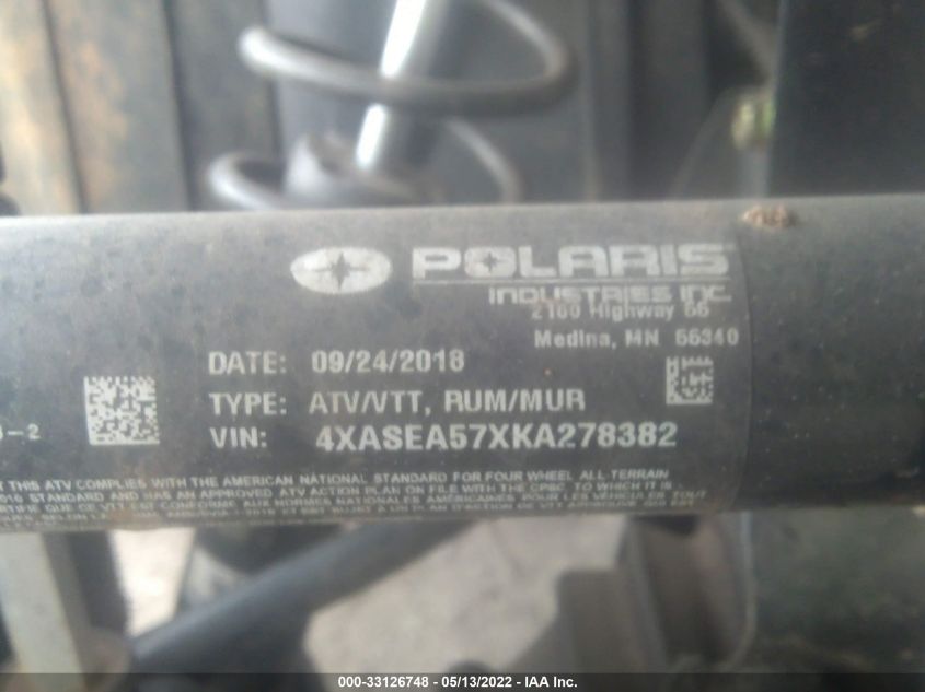 2019 POLARIS SPORTSMAN 570 4XASEA57XKA278382