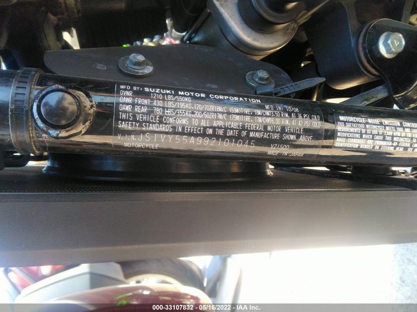 2009 SUZUKI VZ1500 JS1VY55A992101045