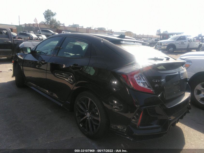 2021 HONDA CIVIC HATCHBACK SPORT SHHFK7H43MU422953