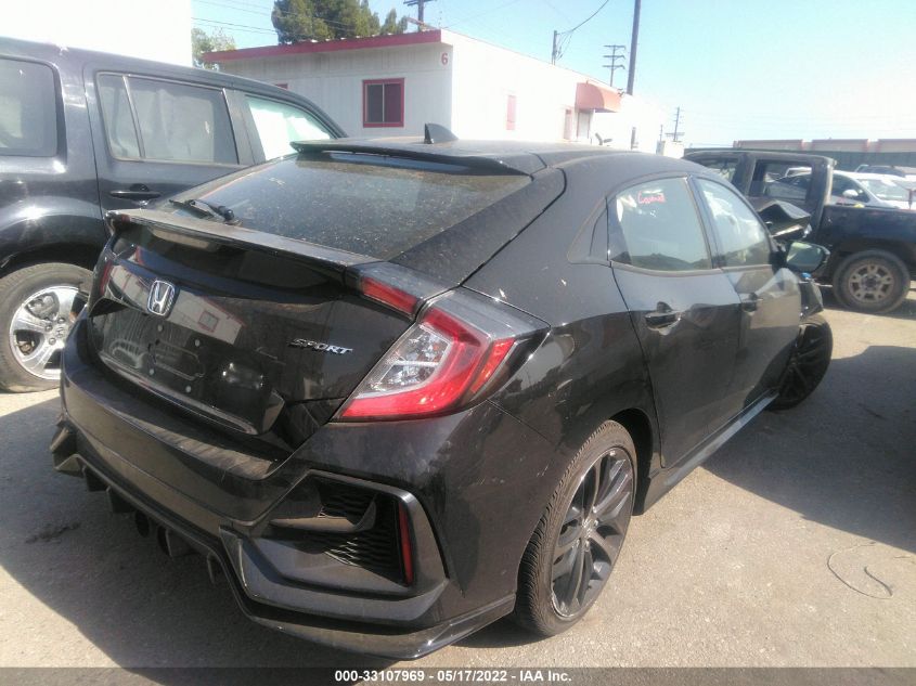 2021 HONDA CIVIC HATCHBACK SPORT SHHFK7H43MU422953