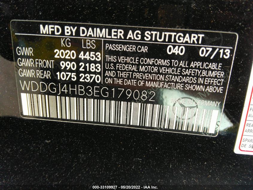 2014 MERCEDES-BENZ C-CLASS C 250 WDDGJ4HB3EG179082
