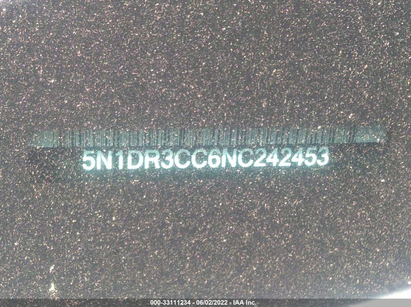 2022 NISSAN PATHFINDER SL 5N1DR3CC6NC242453