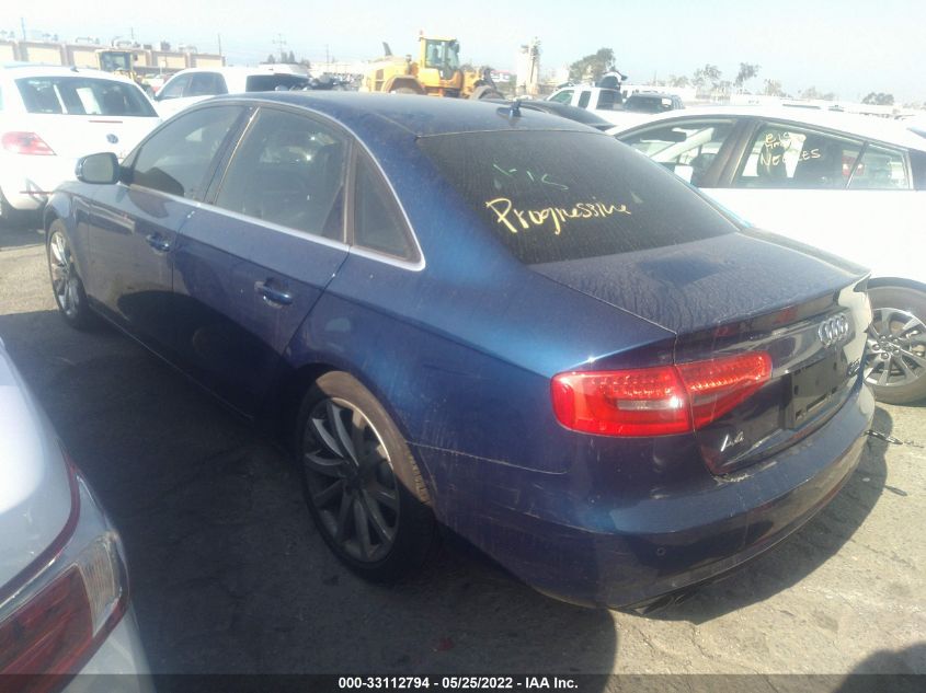 2013 AUDI A4 PREMIUM PLUS WAUFFAFL8DN031017