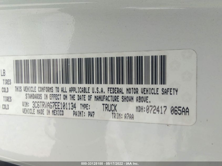 2014 RAM PROMASTER 3C6TRVAG7EE101134