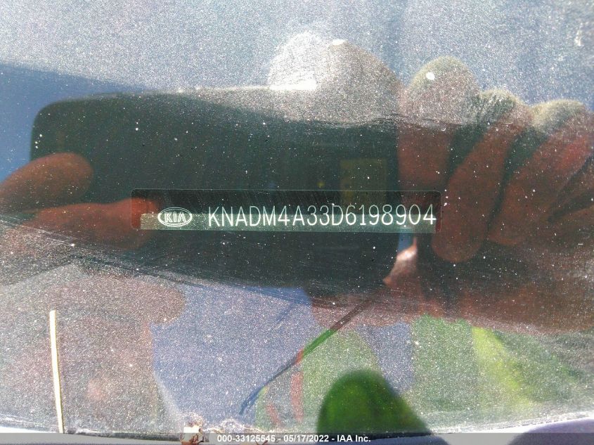 2013 KIA RIO LX KNADM4A33D6198904