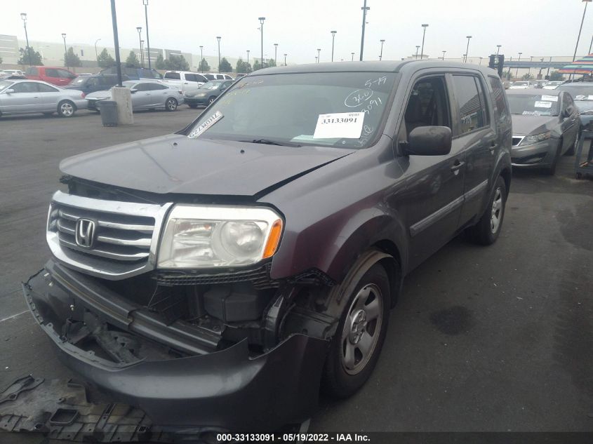 2015 HONDA PILOT LX 5FNYF3H21FB004108