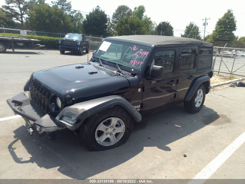 2018 JEEP WRANGLER UNLIMITED SPORT S 1C4HJXDGXJW158599