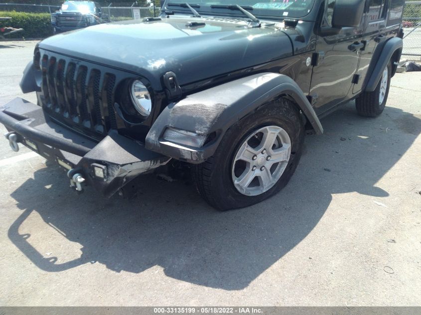 2018 JEEP WRANGLER UNLIMITED SPORT S 1C4HJXDGXJW158599