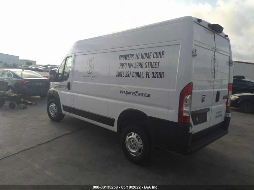 2021 RAM PROMASTER CARGO VAN 3C6LRVCG2ME518107