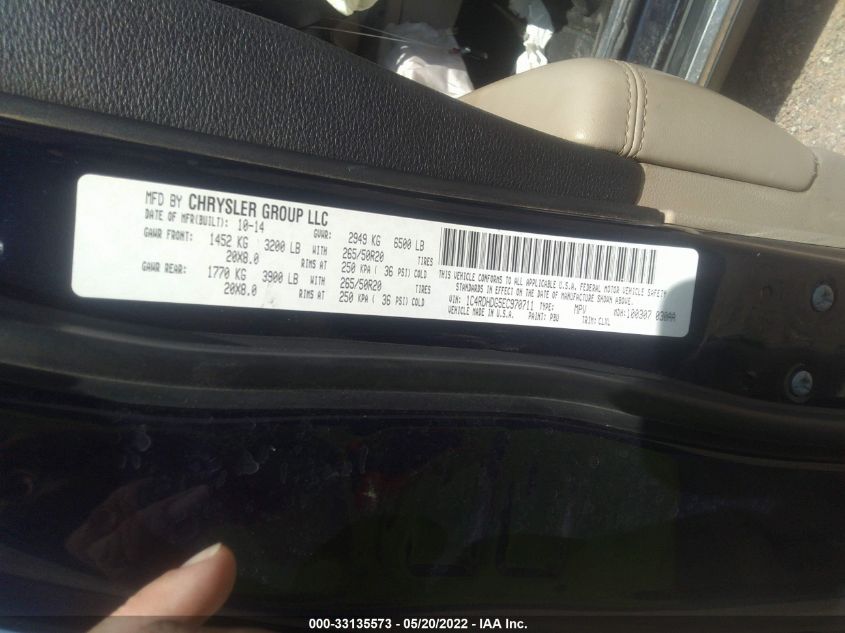 2014 DODGE DURANGO LIMITED 1C4RDHDG5EC970711