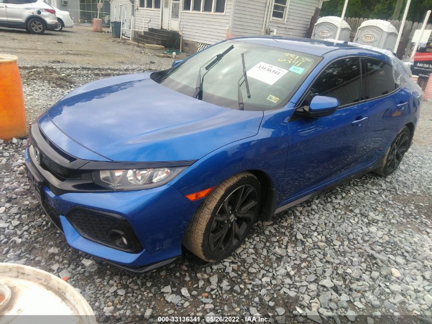 2018 HONDA CIVIC HATCHBACK SPORT SHHFK7G47JU218296