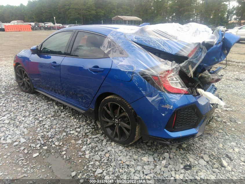 2018 HONDA CIVIC HATCHBACK SPORT SHHFK7G47JU218296