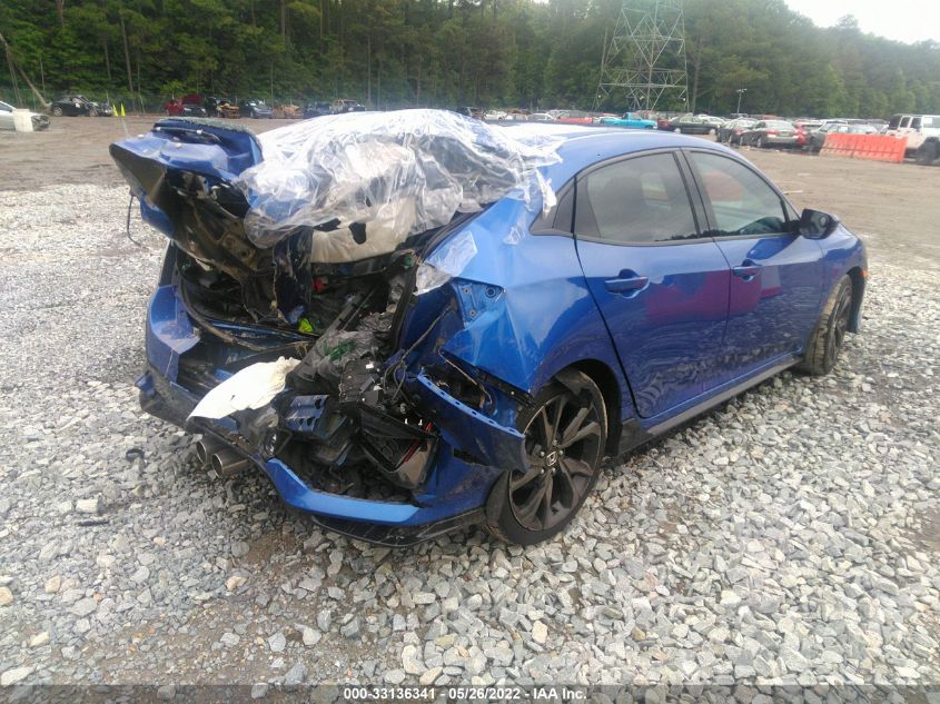 2018 HONDA CIVIC HATCHBACK SPORT SHHFK7G47JU218296