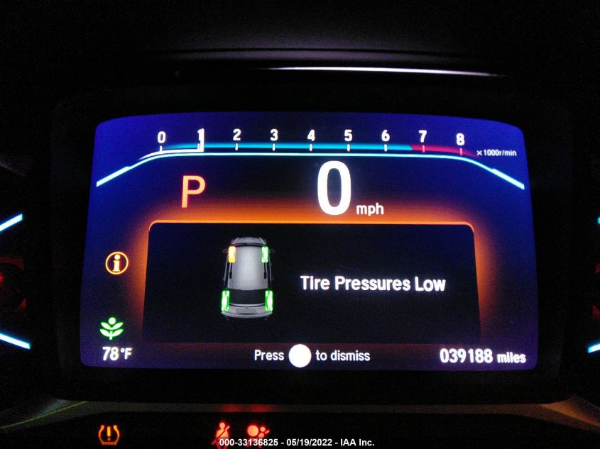 2019 HONDA PASSPORT ELITE 5FNYF8H07KB018536