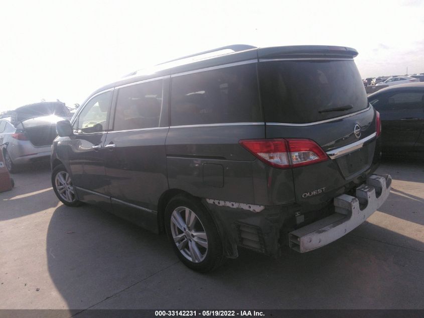 2013 NISSAN QUEST SL JN8AE2KP1D9065280