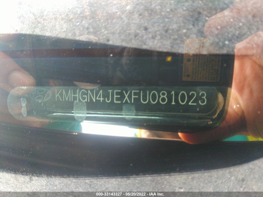 2015 HYUNDAI GENESIS 3.8L KMHGN4JEXFU081023