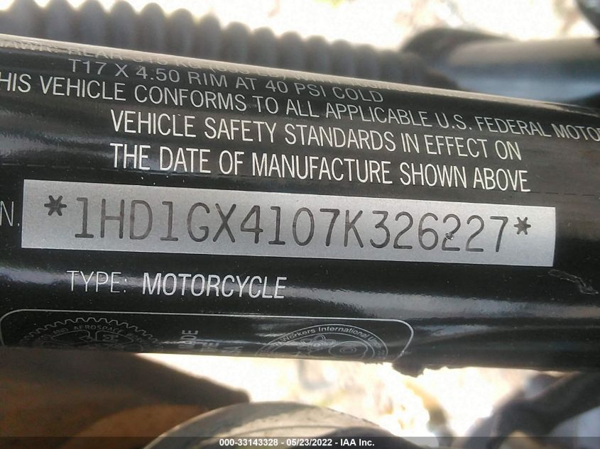 2007 HARLEY-DAVIDSON FXDBI 1HD1GX4107K326227