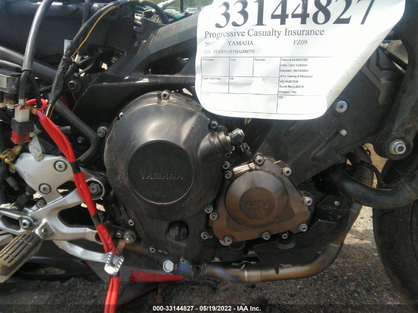 2017 YAMAHA FZ09 JYARN53E5HA000770