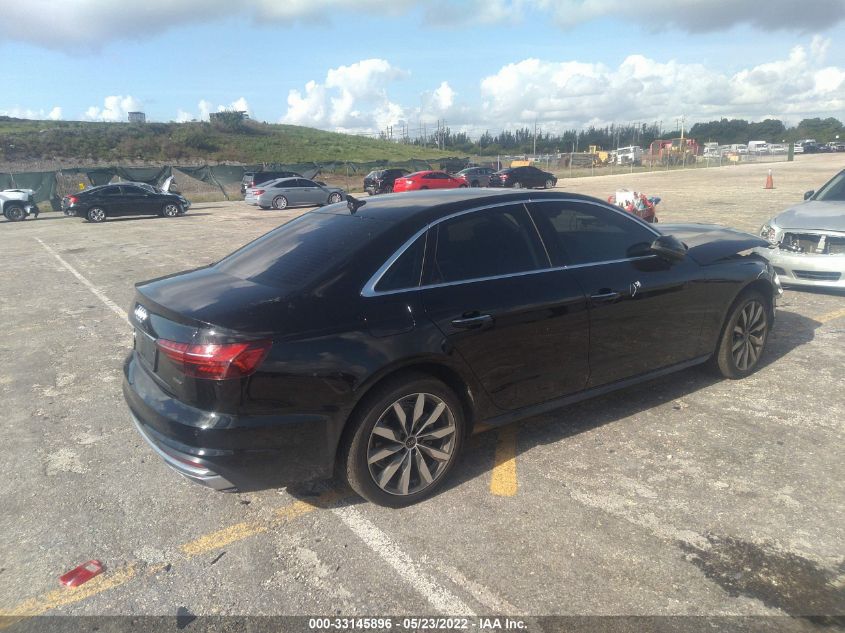 2021 AUDI A4 SEDAN PREMIUM WAUABAF41MA054936