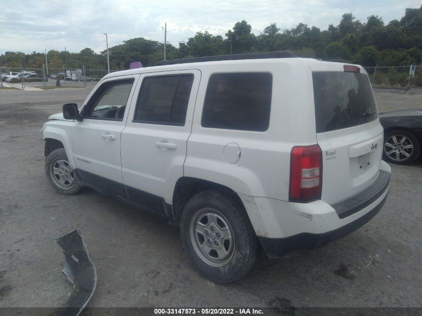 2016 JEEP PATRIOT SPORT 1C4NJPBA3GD670131