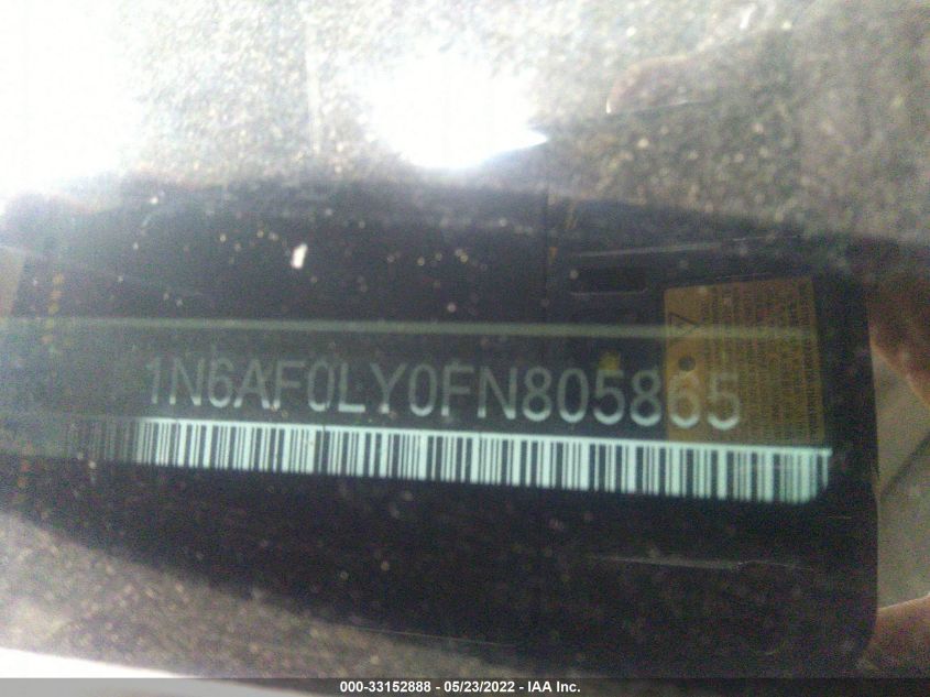 2015 NISSAN NV SV 1N6AF0LY0FN805865