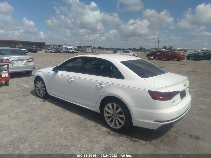 2018 AUDI A4 PREMIUM/TECH PREMIUM WAUKMAF49JA029731