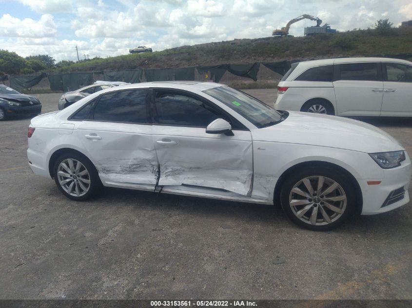 2018 AUDI A4 PREMIUM/TECH PREMIUM WAUKMAF49JA029731