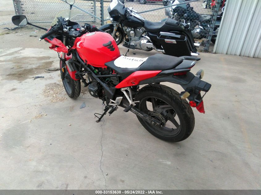 2013 HONDA CBR250 R MLHMC4107D5300557