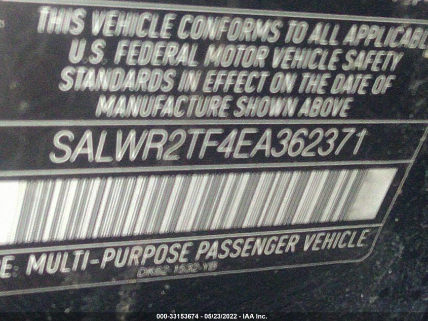 2014 LAND ROVER RANGE ROVER SPORT SUPERCHARGED SALWR2TF4EA362371