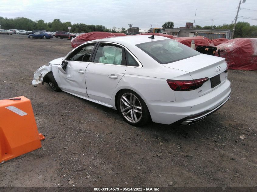 2021 AUDI A4 SEDAN S LINE PREMIUM WAUDAAF46MN008561