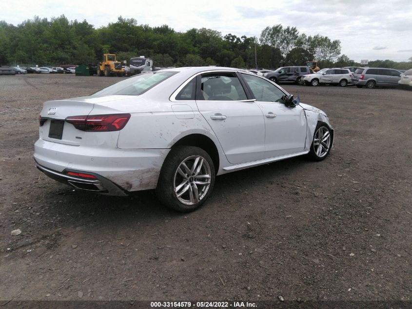 2021 AUDI A4 SEDAN S LINE PREMIUM WAUDAAF46MN008561