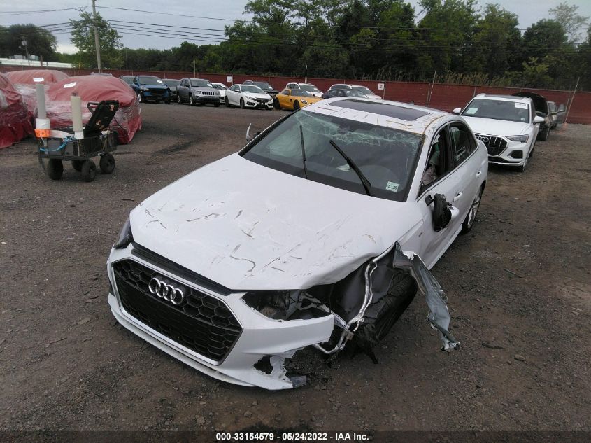 2021 AUDI A4 SEDAN S LINE PREMIUM WAUDAAF46MN008561