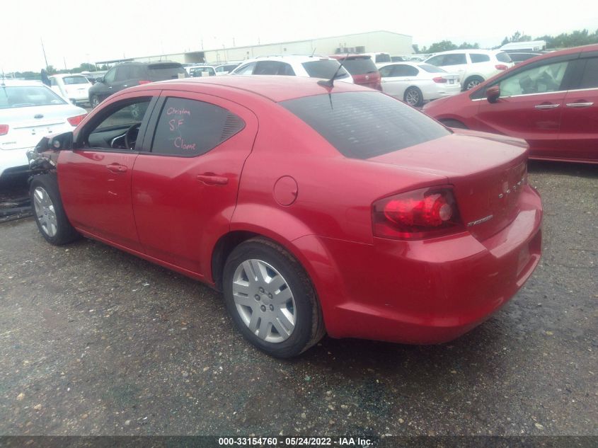 2014 DODGE AVENGER SE 1C3CDZAB1EN222907