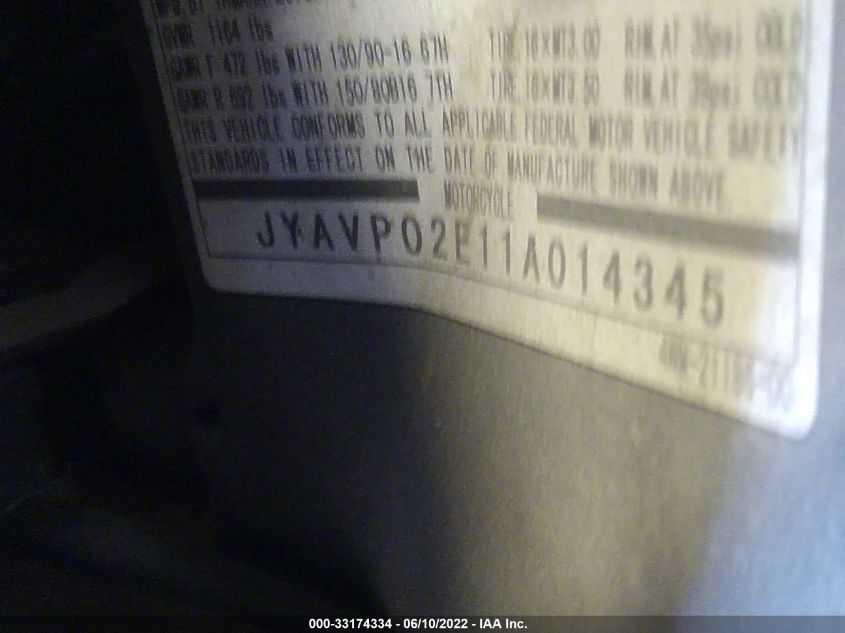 2001 YAMAHA XV1600 AL JYAVP02E11A014345