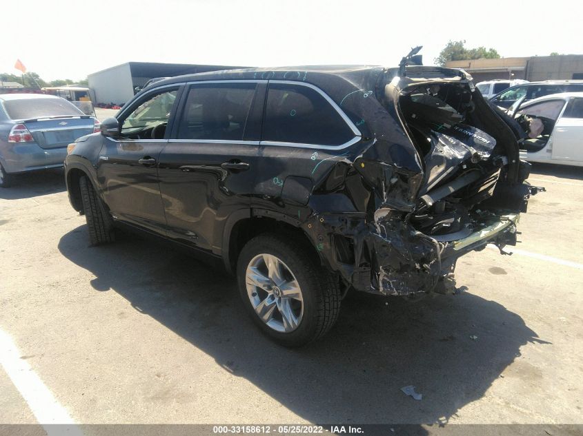 2016 TOYOTA HIGHLANDER HYBRID LIMITED 5TDDCRFH3GS015495