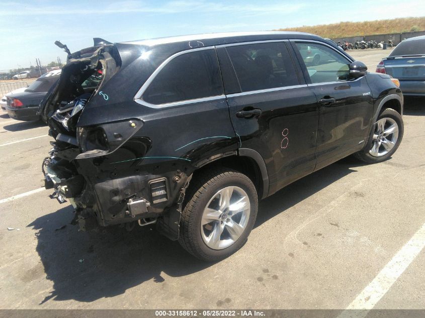 2016 TOYOTA HIGHLANDER HYBRID LIMITED 5TDDCRFH3GS015495