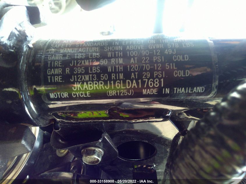 2020 KAWASAKI BR125 J JKABRRJ16LDA17681