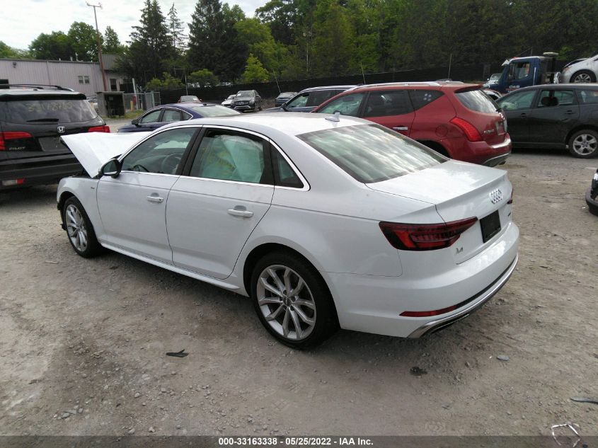 2019 AUDI A4 PREMIUM WAUDNAF47KA014099