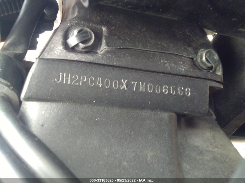 2007 HONDA CBR600 RR JH2PC400X7M006556