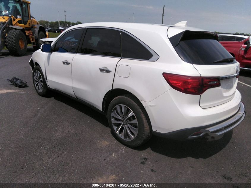 2016 ACURA MDX W/TECH 5FRYD4H46GB058081