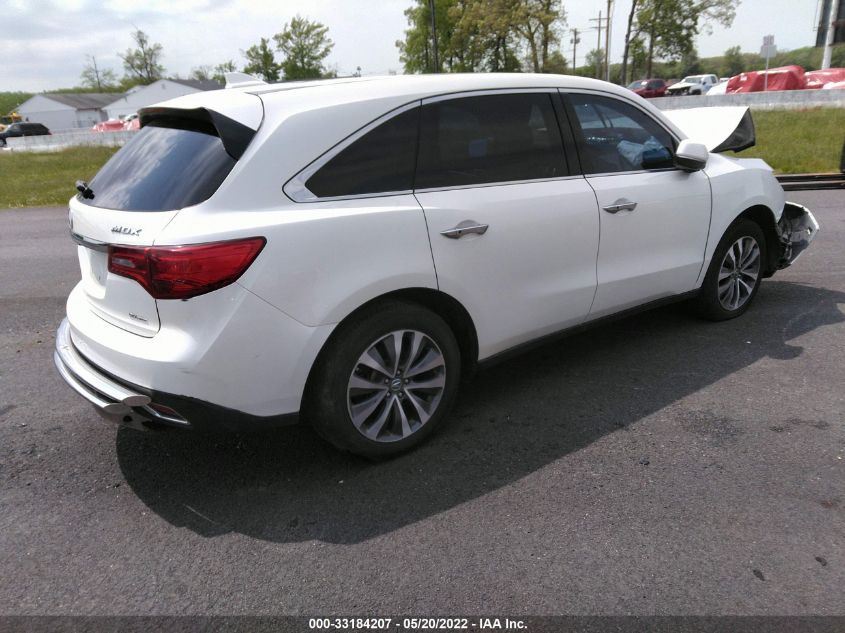 2016 ACURA MDX W/TECH 5FRYD4H46GB058081