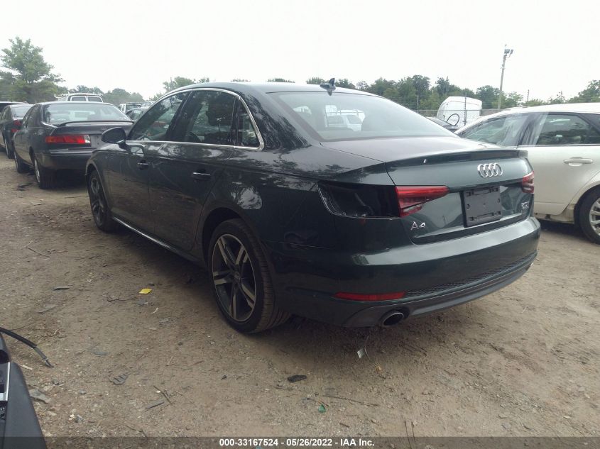 2017 AUDI A4 PREMIUM PLUS WAUENAF41HN012273
