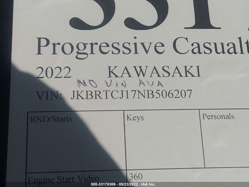 2022 KAWASAKI KRT800 J/K JKBRTCJ17NB506207