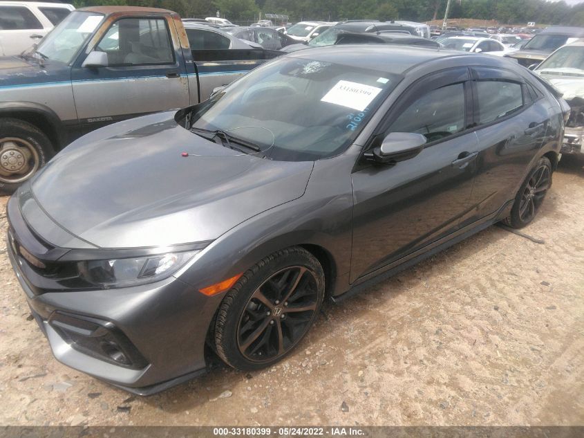2021 HONDA CIVIC HATCHBACK SPORT SHHFK7H49MU210011